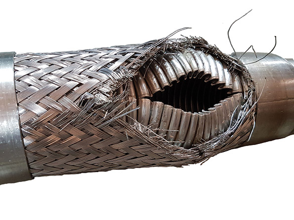 Stainless hose destructive test
